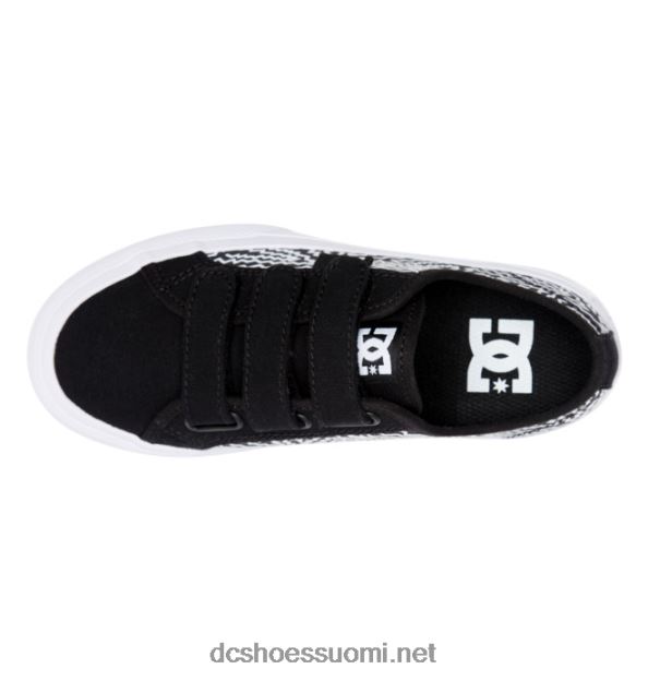 lasten käsikirja v kengät musta/valkoinen printti DC Shoes VXP4HP534