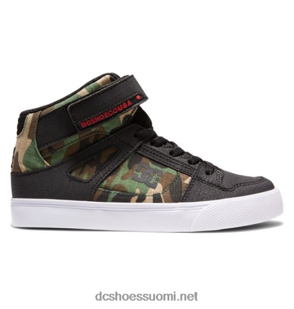 Lasten puhtaat korkeajoustaiset pitsikengät musta camo DC Shoes VXP4HP542