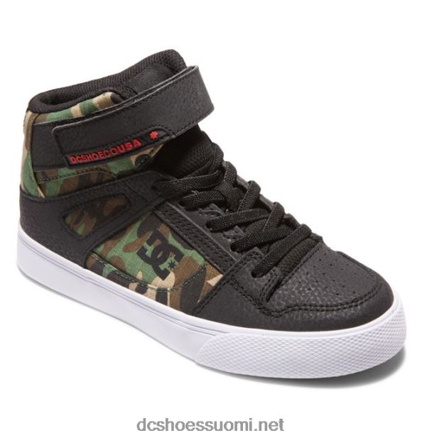 Lasten puhtaat korkeajoustaiset pitsikengät musta camo DC Shoes VXP4HP542