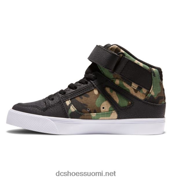 Lasten puhtaat korkeajoustaiset pitsikengät musta camo DC Shoes VXP4HP542
