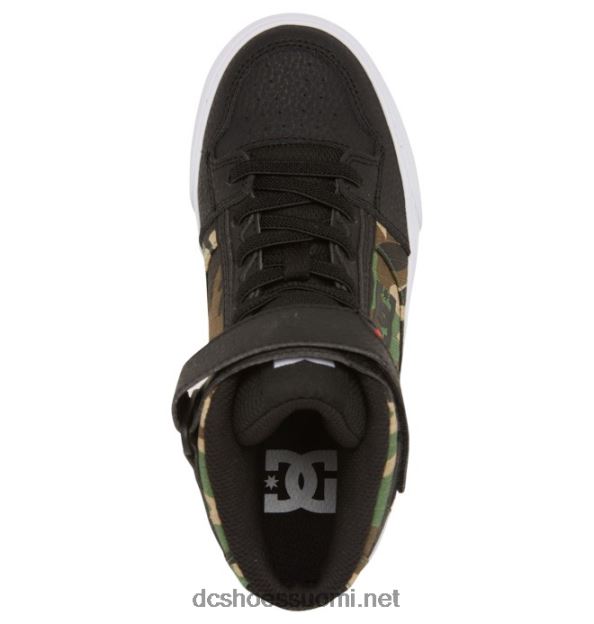 Lasten puhtaat korkeajoustaiset pitsikengät musta camo DC Shoes VXP4HP542