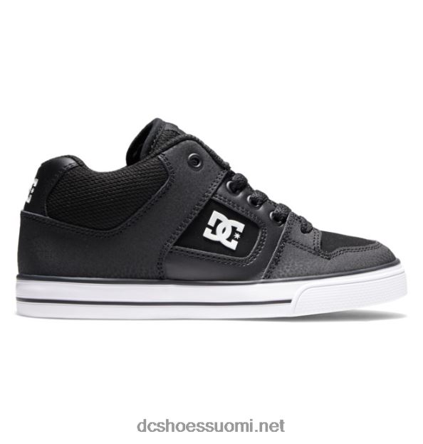 Lasten puhtaat mid-top kengät musta valkoinen DC Shoes VXP4HP556