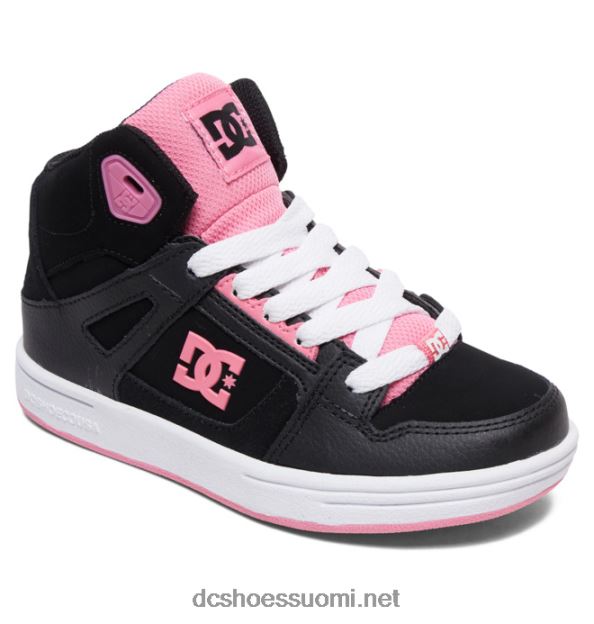 lasten puhtaat korkeat kengät musta/vaaleanpunainen DC Shoes VXP4HP541