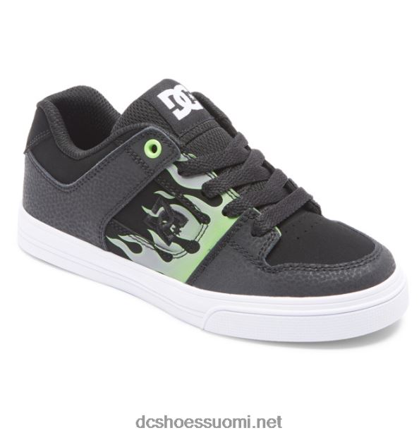 pure - kengät pojille musta/harmaa/vihreä DC Shoes VXP4HP561