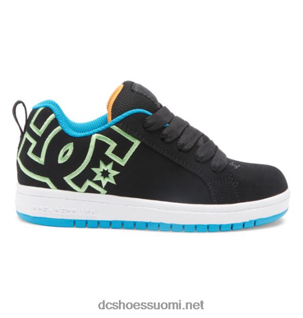 lasten pihagrafiikengät musta/valkoinen/vihreä DC Shoes VXP4HP550