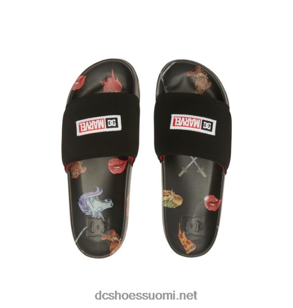 miesten marvel deadpool x dc slides musta printti DC Shoes VXP4HP353