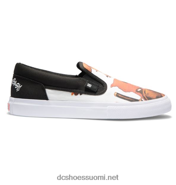 miesten marvel deadpool x dc manuaaliset slip-on kengät musta/valkoinen printti DC Shoes VXP4HP392