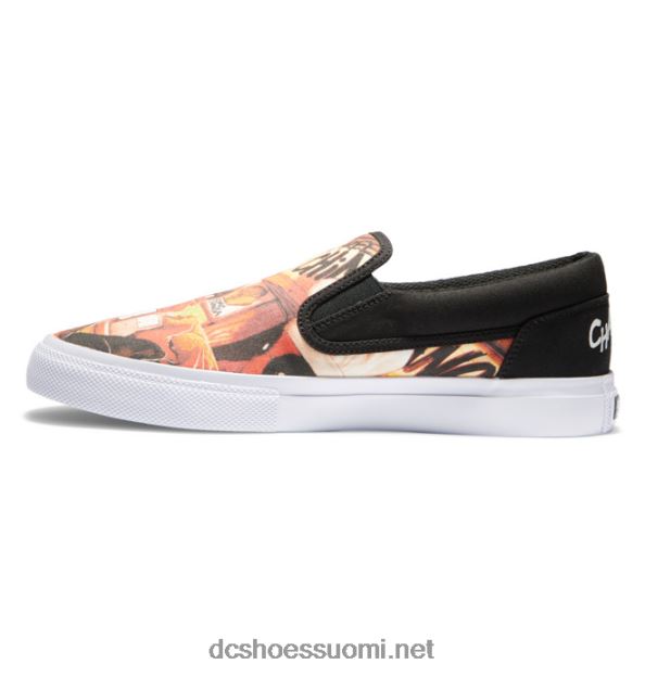 miesten marvel deadpool x dc manuaaliset slip-on kengät musta/valkoinen printti DC Shoes VXP4HP392