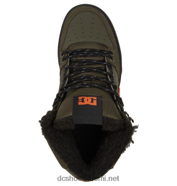 miesten puhtaat korkeat talvikengät pölyinen oliivi/oranssi DC Shoes VXP4HP303