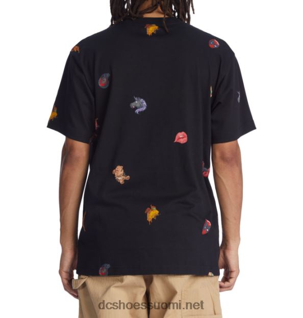 miesten marvel deadpool x dc all over tasku t-paita musta DC Shoes VXP4HP404