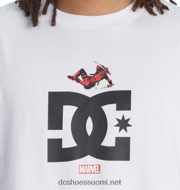 miesten marvel deadpool x dc jump star t-paita valkoinen DC Shoes VXP4HP409
