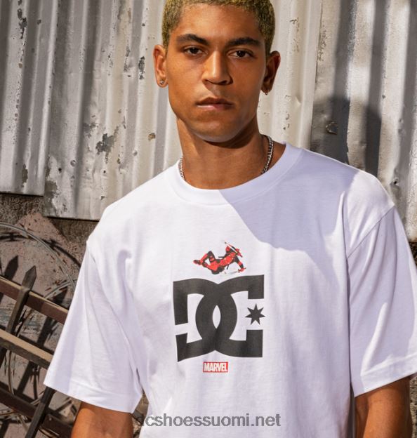 miesten marvel deadpool x dc jump star t-paita valkoinen DC Shoes VXP4HP409