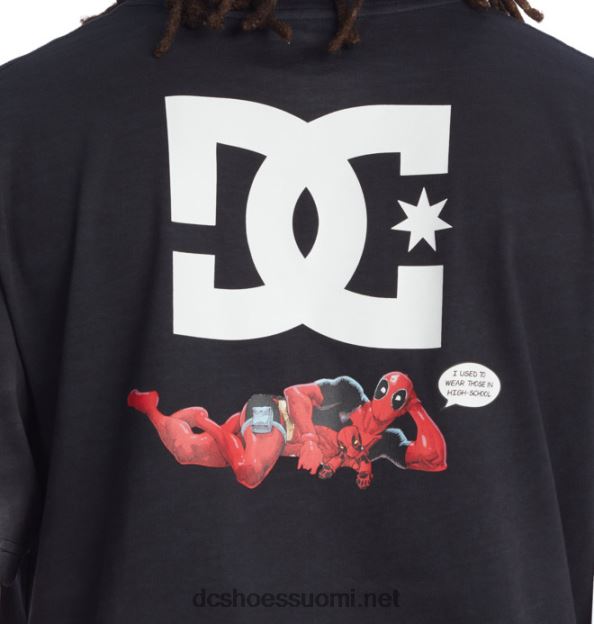 miesten marvel deadpool x dc way back t-paita musta DC Shoes VXP4HP415