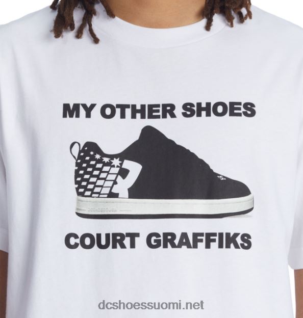 miesten pronssi56k x dc court heritage t-paita valkoinen DC Shoes VXP4HP220
