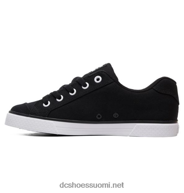 naisten chelsea canvas -kengät musta valkoinen DC Shoes VXP4HP454