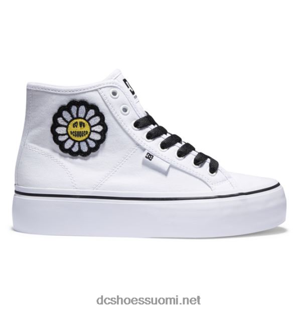 naisten manuaaliset hi platform korkeat kengät valkoinen/musta/kukka DC Shoes VXP4HP471