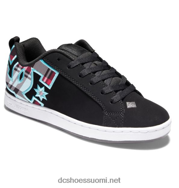 naisten hovigrafiikengät musta/c sininen ruudullinen DC Shoes VXP4HP460