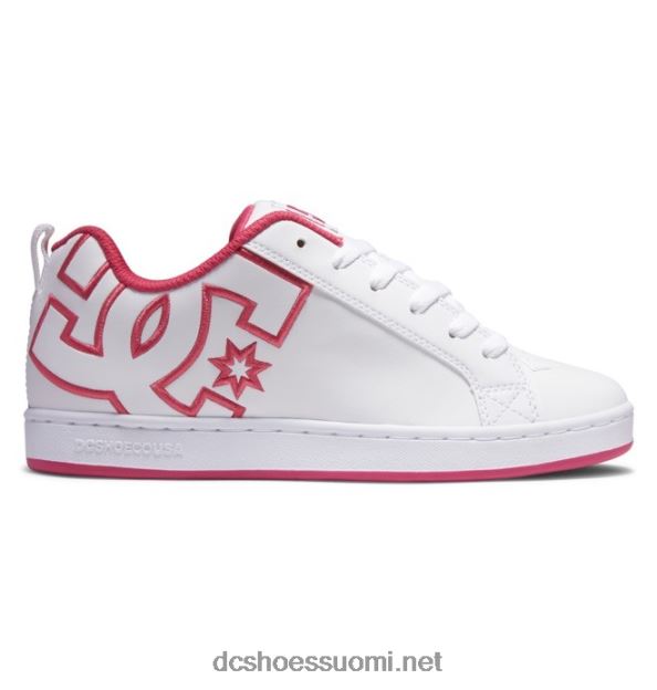 naisten hovigrafiikengät valkoinen/hullu pinkki DC Shoes VXP4HP459