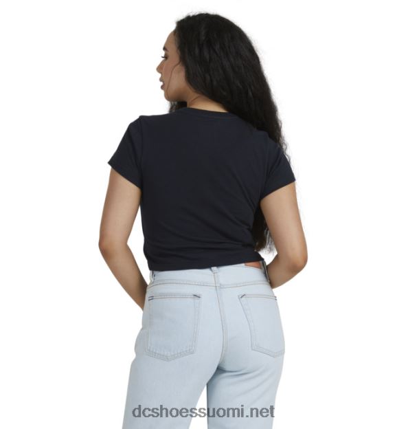 naisten dc star -rajattu t-paita musta DC Shoes VXP4HP495